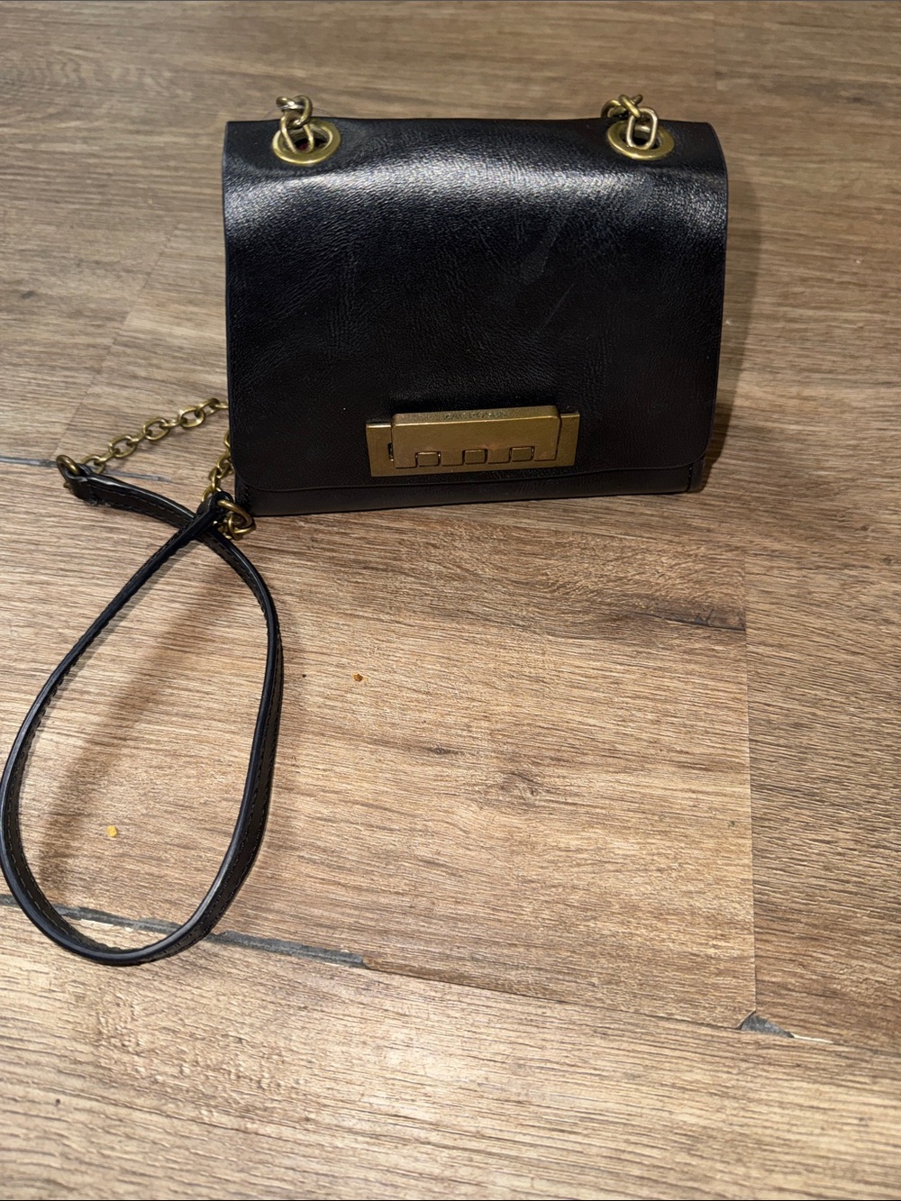 Zac Posen Black Crossbody Mini eartha Leather bag